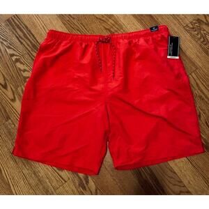 **NWT** Roundtree & Yorke Solid Red Swim Trunk  -  Size 4XT